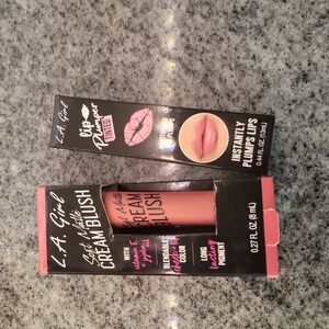 L.A. Girl Soft Matte Cream Blush and Tinted Lip Plumper Pink Lot